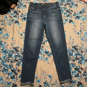 Dark high rise jegging